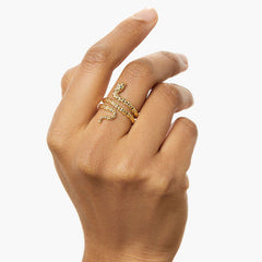 Nadine Vintage-Inspired Snake Adjustable Ring