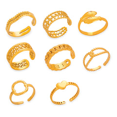 Gold-Tone Sculptural Open Ring