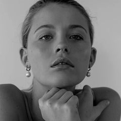 Nicolette Vintage-Inspired Pearl Hoop Earrings