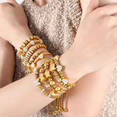 Beaded & Charm Stainless Steel Bracelets