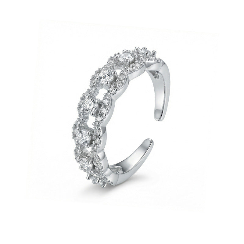 Daphne Dainty Pavé Adjustable Ring No. 228987