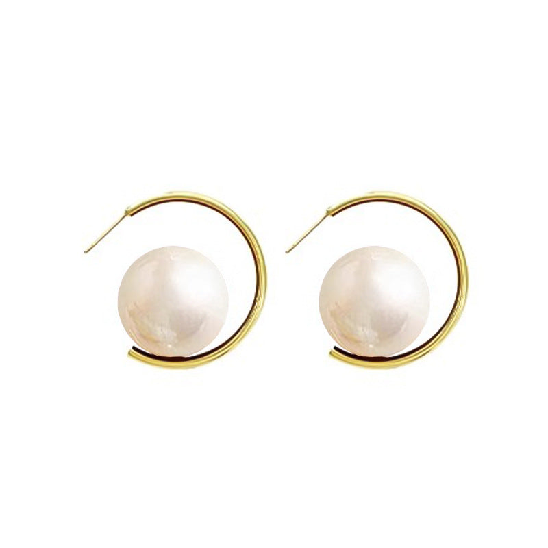 Camille Vintage-Inspired Pearl Stud Earrings No. 417851