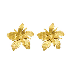 Sculptural Large Flower Earrings