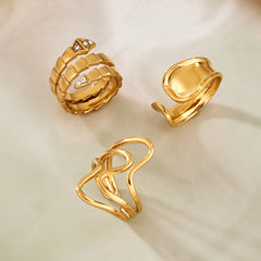 Cubic Zirconia Sculptural Ring Designs