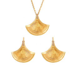 Fan Shell Pendant Necklace or Earrings