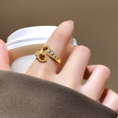 Daphne Pavé Snake Adjustable Ring