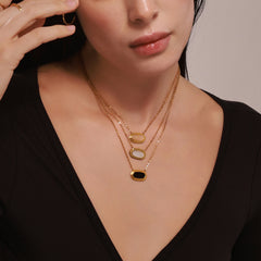 Glass & Stone Accent Pendant Necklaces