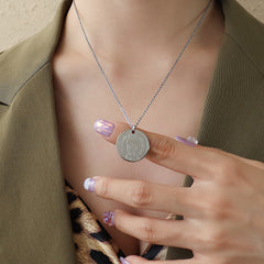 18K Gold-Plated Cartoon Coin Pendant Necklace