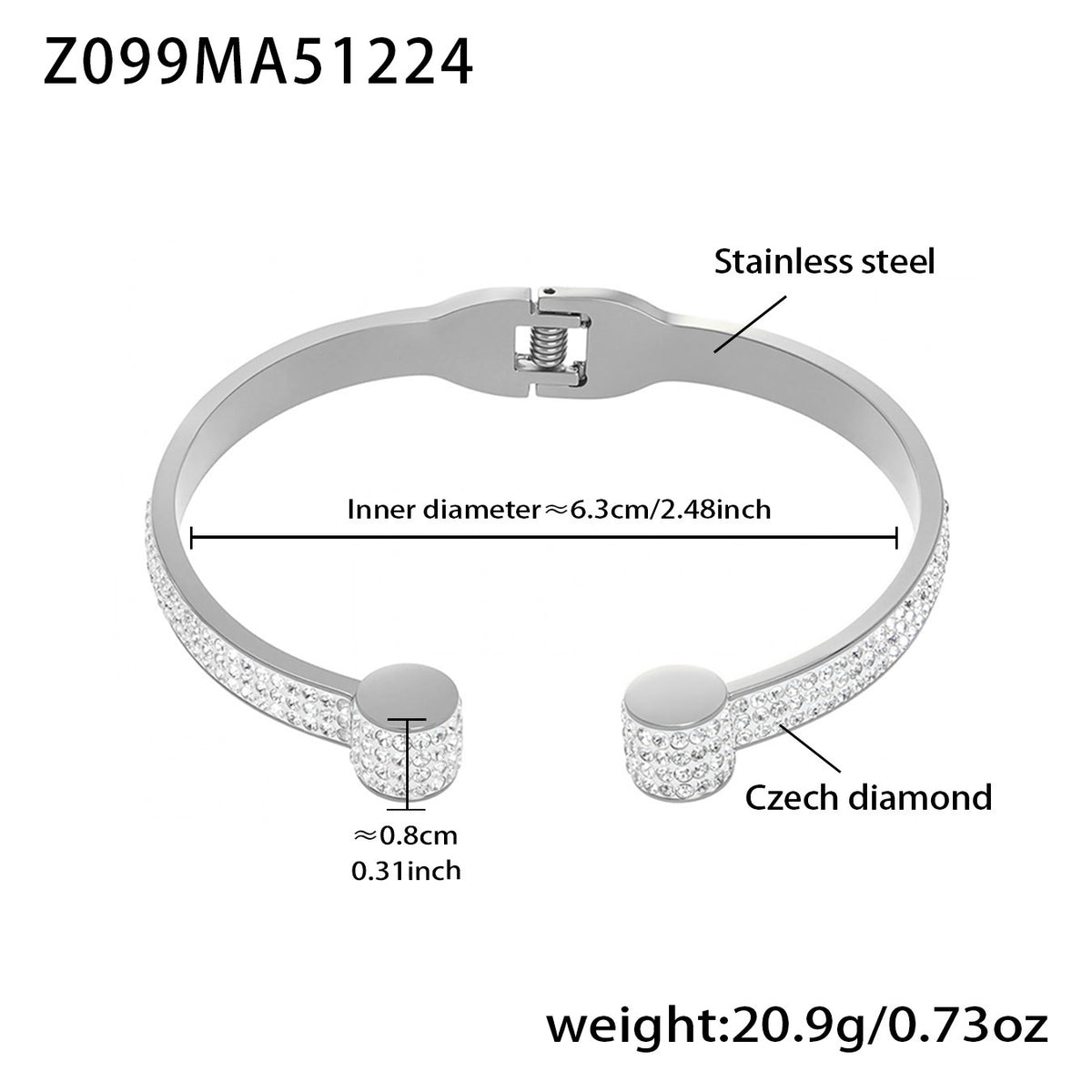 18K Gold-Plated Sparkling Open Cuff Bracelet