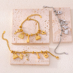 18K Gold-Plated & Silver-Tone Charm Bracelets