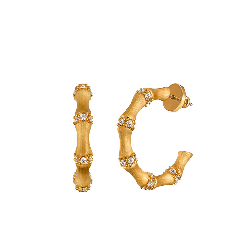 Marielle Vintage-Inspired Bamboo Stud Earrings