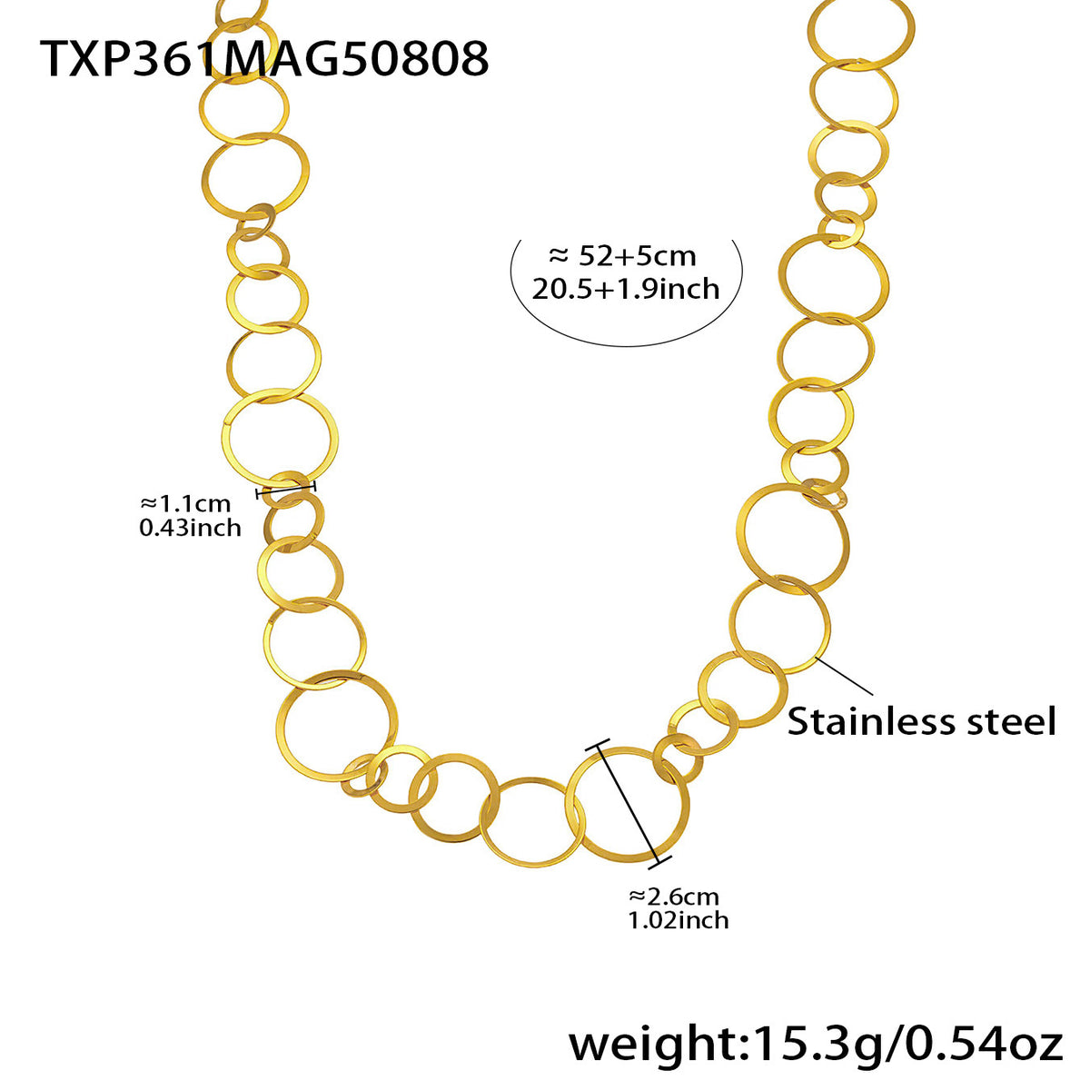 Gold-Tone Interlocking Circle Jewelry