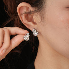Nicolette Vintage-Inspired Pavé Gourd Stud Earrings
