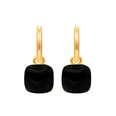 Nicolette Vintage-Inspired Enamel Square Stud Earrings