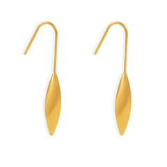 18K Gold-Plated Slender Teardrop Hook Earrings