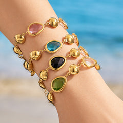 Colored Glass Necklace or Bracelet