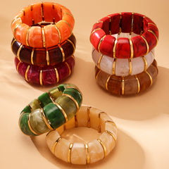 Color Resin Stretch Bracelet
