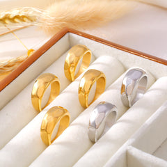 18K Gold-Plated Sculptural Faceted Band Ring