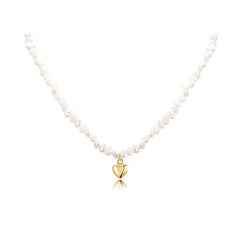 Camille Organic Pearl Heart Necklace