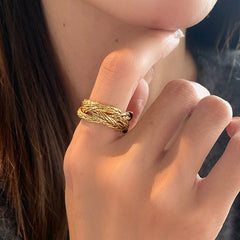 Daphne Vintage-Inspired Twisted Adjustable Ring