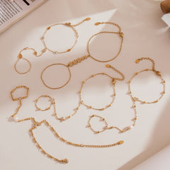 18K Gold-Plated Cubic Zirconia Hand Chains