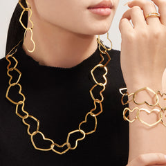 Open Heart Link Necklace, Bracelet or Earrings