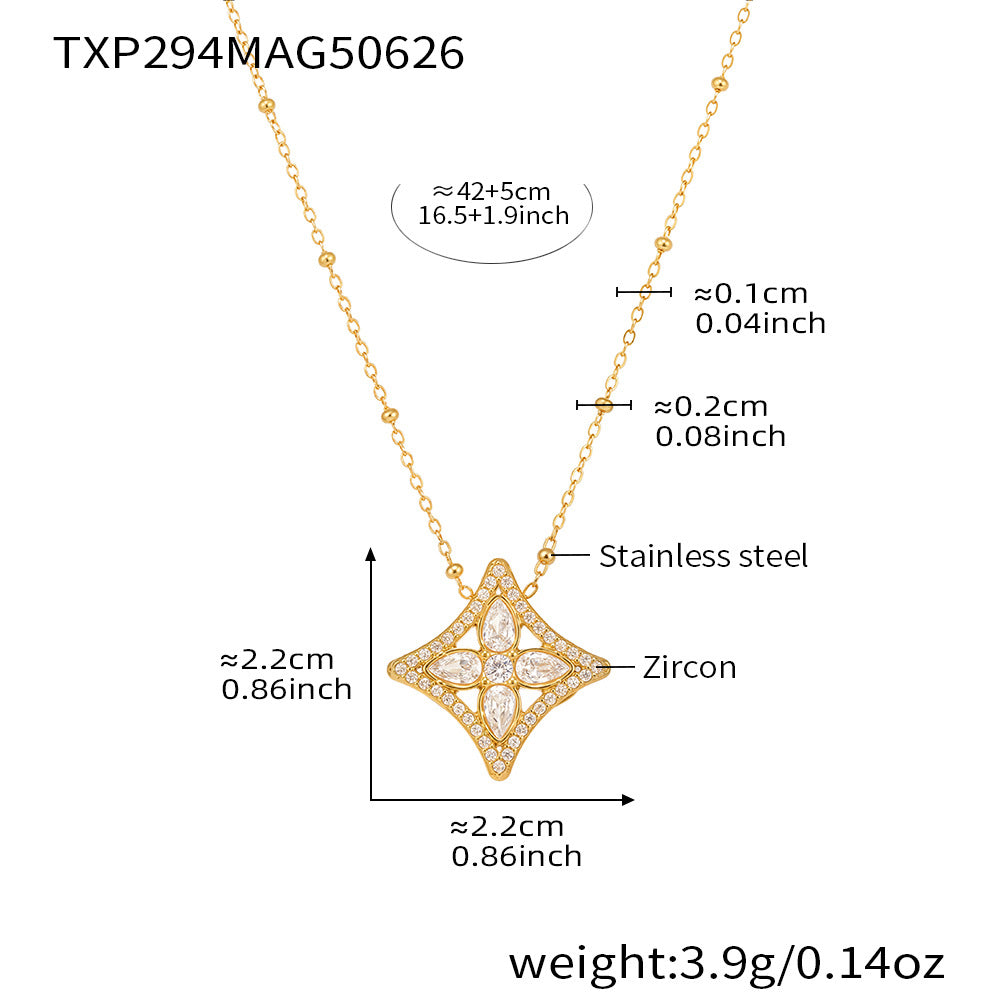 Cubic Zirconia Geometric Flower Jewelry