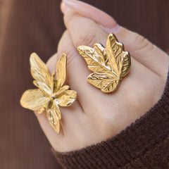 Sculptural Flower, Leaf or Sun Ring