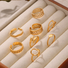 Gold-Tone Sculptural Open Ring