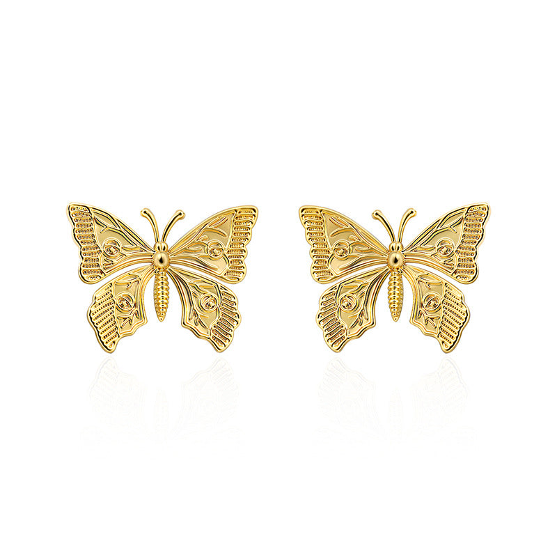 Marielle Vintage-Inspired Butterfly Stud Earrings