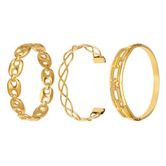 18K Gold-Plated Openwork Cuff Bracelet