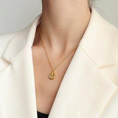 Sculptural Teardrop Pendant Necklace