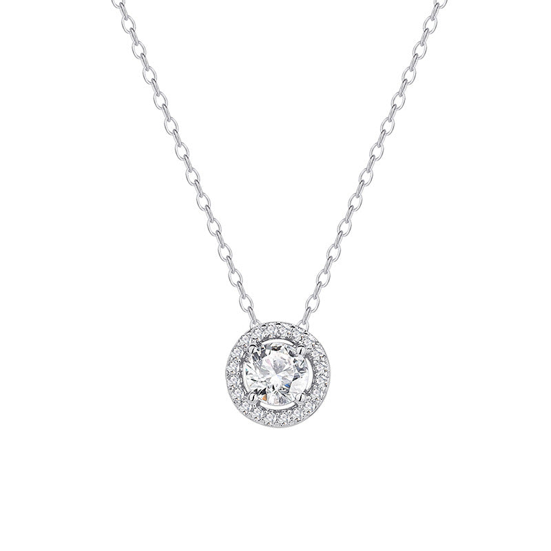 Marielle Pavé Round Pendant Necklace