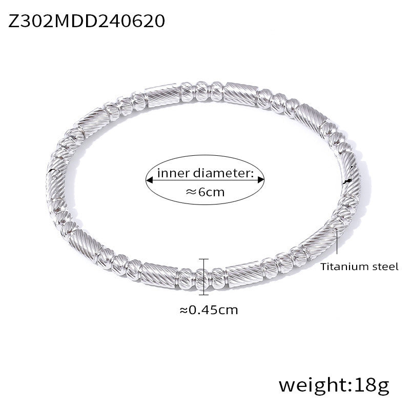 Gold-Tone Textured Bead Bangle Designs