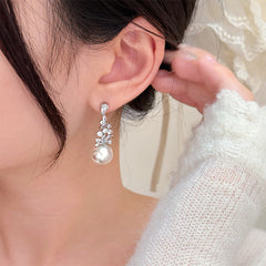 Marielle Vintage-Inspired Pearl Pavé Drop Earrings