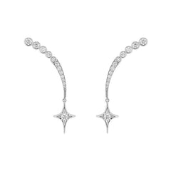 Nicolette Pavé Starburst Drop Earrings