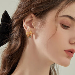 Nadine Vintage-Inspired Crystal Heart Stud Earrings