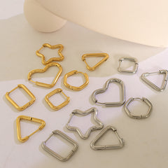Geometric Outline Hoop Earrings