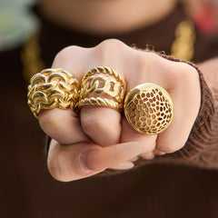 Openwork Woven Stainless Steel Ring Designs