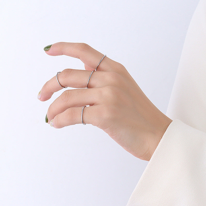 Slim Polished Stacking Band Ring