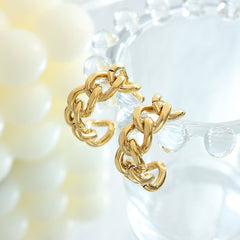 18K Gold-Plated & Rose Gold-Tone Twisted Hoops