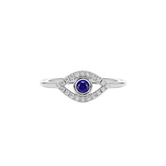 Nadine Pavé Evil Eye Adjustable Ring