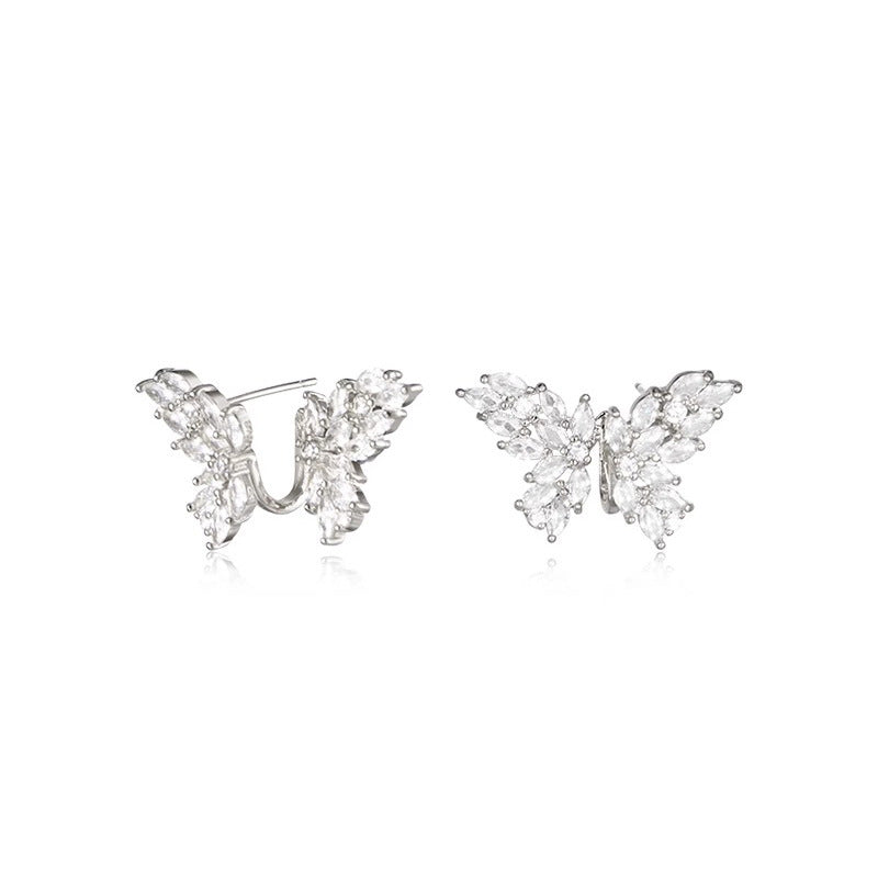 Daphne Dainty Pavé Butterfly Stud Earrings