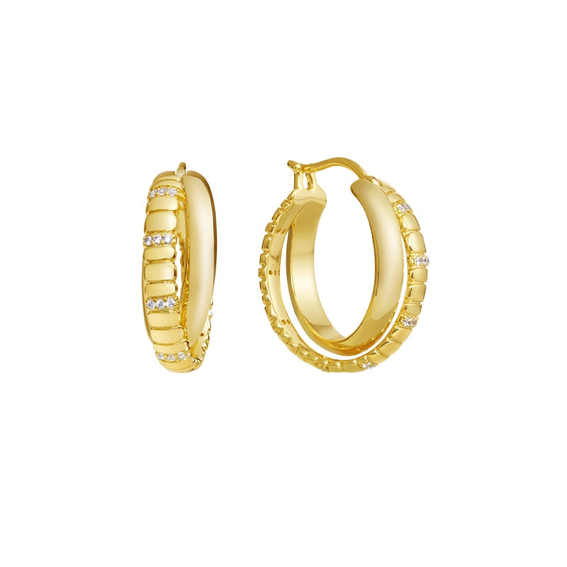 Marielle Vintage-Inspired Snake Hoop Earrings