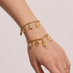 Heart & Flower Charm Necklace, Bracelet & Pendants