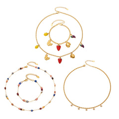 18K Gold-Plated Strawberry Charm Jewelry