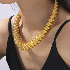 Sculptural Coiled Collar Necklace