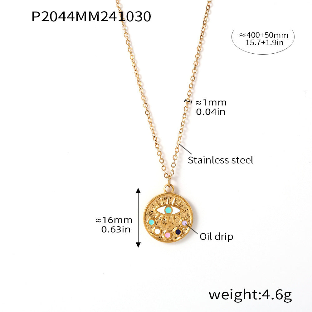 Enamel Eye Charm Pendant Necklace Designs