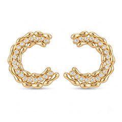 Daphne Vintage-Inspired Pavé Stud Earrings