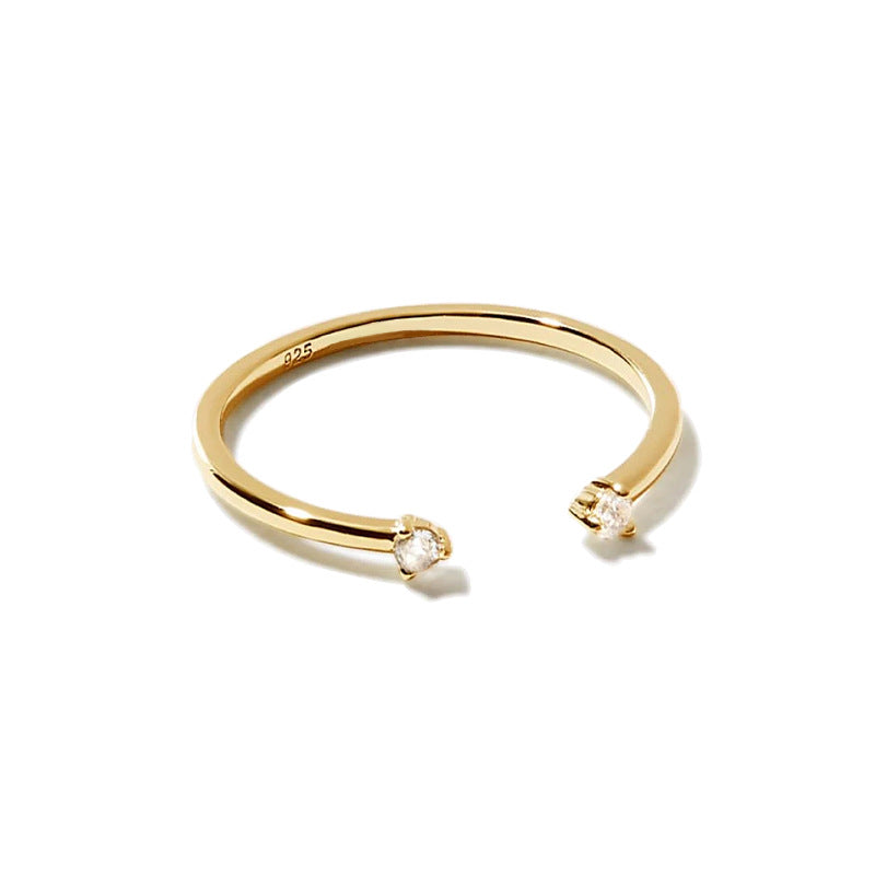 Nicolette Dainty Pavé Adjustable Ring